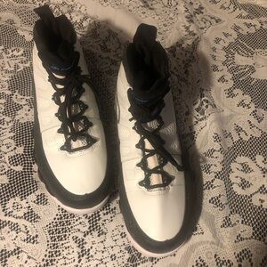 Nike Jordan air black and white shoes.